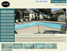 Tablet Screenshot of granburycourtyardapts.com